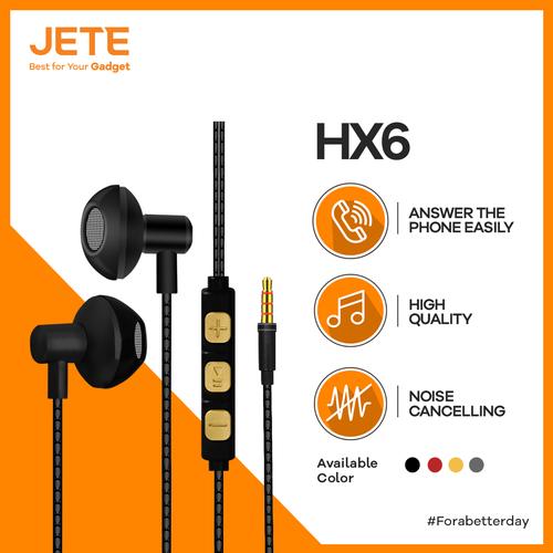 Foto Produk JETE Headset HX6 Earphone - Headphone - Handsfree Super Bass - Hitam dari JeteIndonesia
