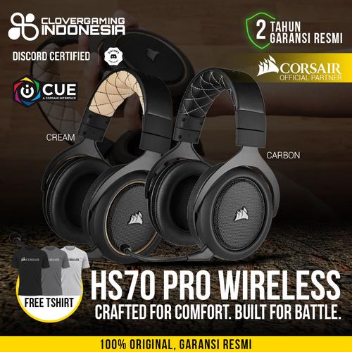 Jual Corsair HS70 Pro Wireless Gaming Headset - Carbon Cream - Carbon -  Kota Bandung - Clover Gaming Indonesia | Tokopedia