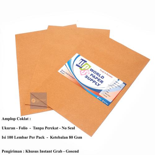 Foto Produk TERMURAH!!! Amplop Coklat Ukuran Folio WPS ( 23,5 x 34,5 cm ) dari Paper Shop Jkt