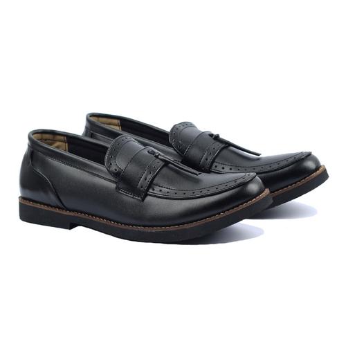 Foto Produk Giant Flames - Sepatu Pria Formal Slip On Pantofel Pietra Black - Hitam, 41 dari GiantFlames