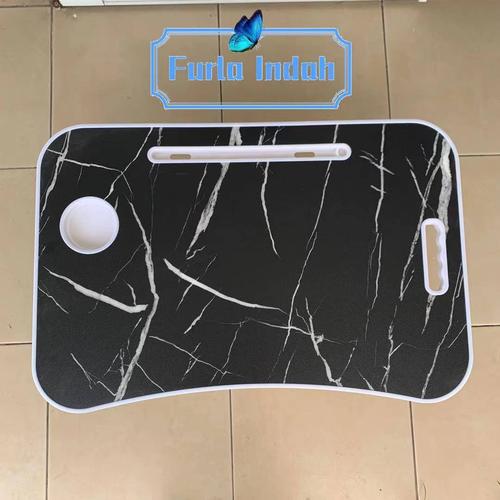 Foto Produk meja lipat meja laptop meja lipat laptop meja belajar anak serbaguna - granit hitam dari Furla Indah