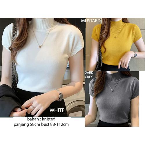 Foto Produk Mock Neck Knitted Top dari Nina Fashion