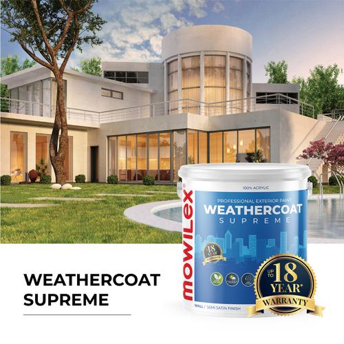 Foto Produk Mowilex Weathercoat Supreme Cat Tembok Eksterior - 2.5 L - Putih dari Mowilex Official Store