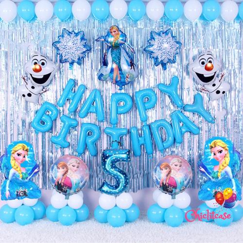 Foto Produk Set Paket balon frozen elsa anna ulang tahun pesta birthday dekorasi - angka 1 dari chic lit case