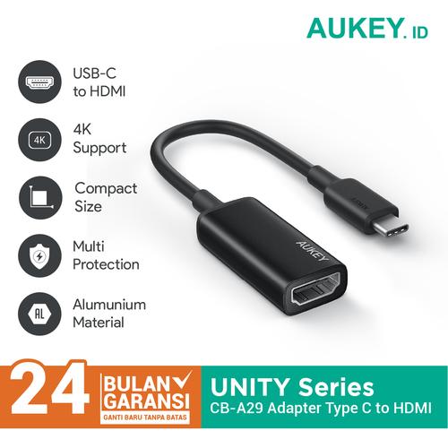 Foto Produk Aukey CB-A29 Type C Adaptor (USB-C to HDMI Port) - 500585 dari AUKEY