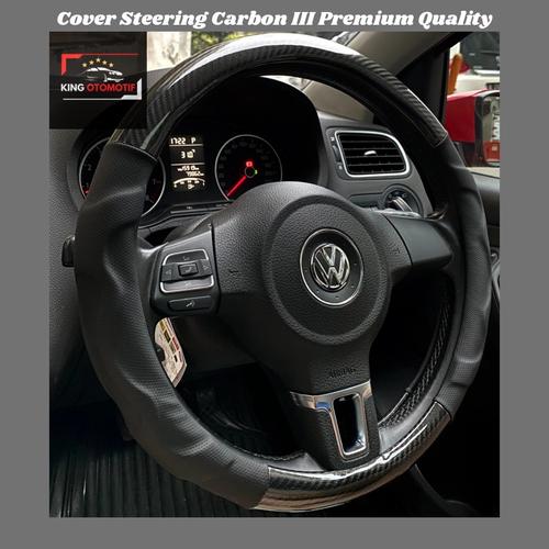 Foto Produk Sarung stir cover stir Mobil Carbon Premium Quality ( Carbon III ) dari king-Otomotif