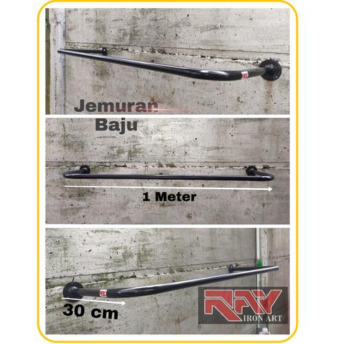 Foto Produk Gantungan Baju Jemuran Dinding Gantungan Serbaguna - Hitam dari yusup rr