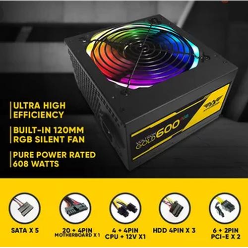 Foto Produk Power Supply PSU Armaggeddon Voltron Gold 600 RGB 600W dari PojokITcom Pusat IT Comp