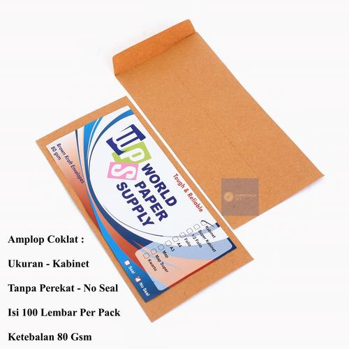 Foto Produk Amplop Coklat Ukuran Kabinet WPS ( 11 x 24 cm ) - Perpack dari Paper Shop Jkt