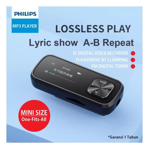 Foto Produk MP3 Player 32GB - IC Recorder - FM - OTG - Sports Clamp Philips SA1102 dari EtalaseBelanja