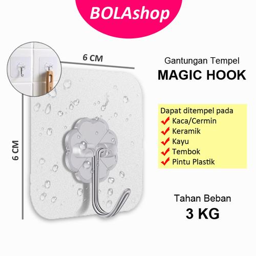 Foto Produk Gantungan Tempel Magic Hook Tempel Ajaib Kait Tempel Kamar Mandi dari Bolashop Official Store