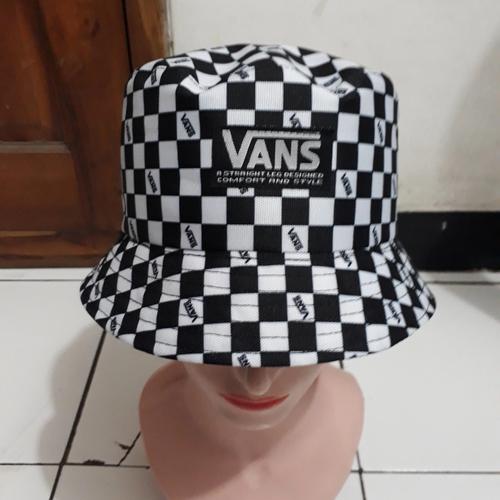 Jual Topi Bucket Van Motif Kotak - Kota 