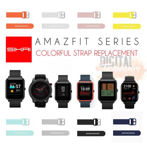 Jual Strap Amazfit BIP/GTS/GTR/STRATOS Premium COLORFUL RUBBER Replacement  - Biru Muda - Jakarta Utara - Digital Technology Store | Tokopedia