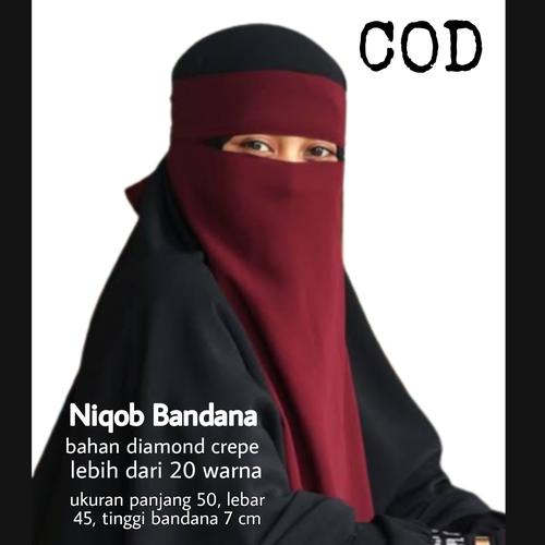 Foto Produk CADAR NIQOB BANDANA BAHAN DIAMOND CREPE - Putih dari Hijab Instant Grosir
