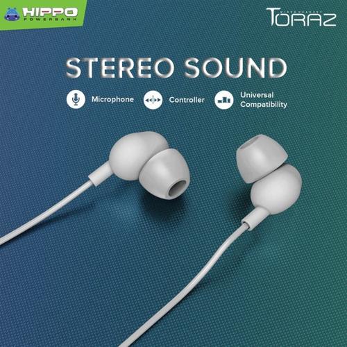 Foto Produk Hippo Wired Headset/Handsfree/Earphone Toraz - Stereo Sound - Hitam dari CX Shop Official