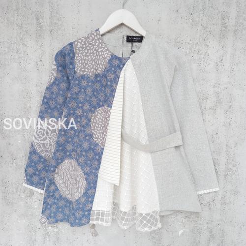 Foto Produk Atasan Batik M33 New BlueGrey - L dari Sovinska