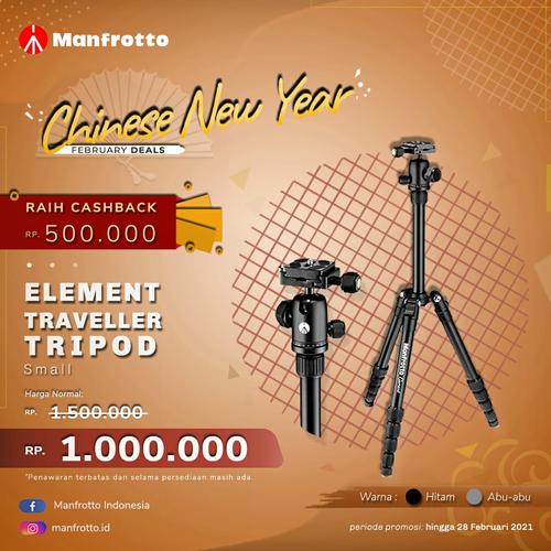 Foto Produk Manfrotto Element Traveller Tripod Small with Ball Head dari taskamera-id