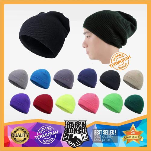 Jual Kupluk Polos Beanie Hat Kaos 