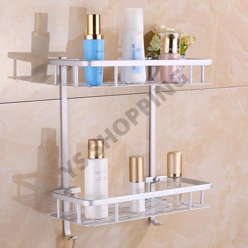 Foto Produk RAK DINDING KAMAR MANDI ALUMINIUM TEMPAT SHAMPO SABUN dari stevenyenshop