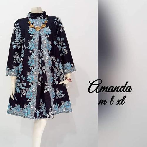 Foto Produk Baju atasan wanita tunik batik primis unggul jaya jumbo ld 120 amanda dari TABASAMA