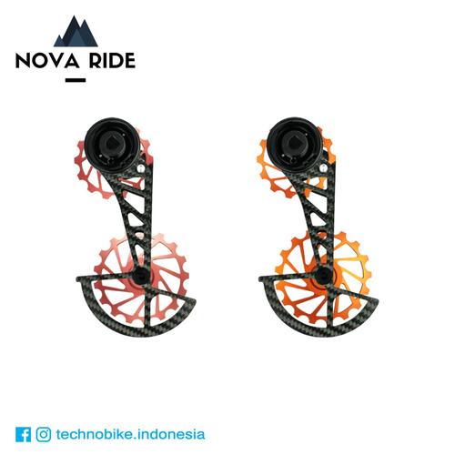 Foto Produk PULLEY OSPW NOVA RIDE SRAM RED/FORCE AXS 14/17T CERAMIC - Salmon dari Technobike