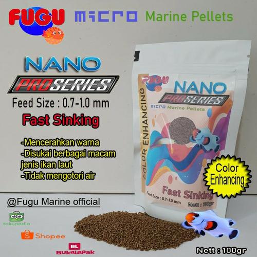 Gambar pelet ikan hias laut marine nano fast sinking 100gr dari FUGU MARINE OFFICIAL Jakarta Utara Tokopedia