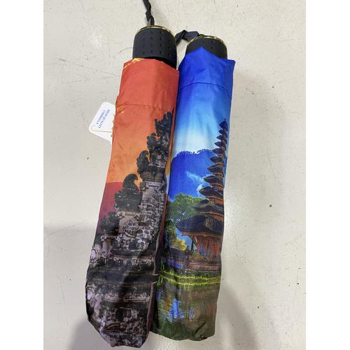 Foto Produk Payung Lipat 3 / 10 jari / lapis hitam anti uv Motif Bali Murah Bagus dari indonline12