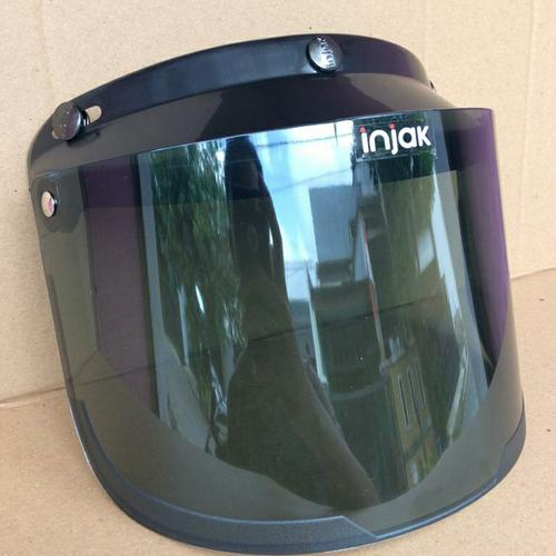 Foto Produk Kaca Flat Injak | Helm Bogo Retro Cargloss | No Coating - Smoke dari DragonStudio
