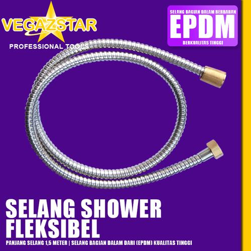 Foto Produk VEGAZSTAR - Selang Shower Flexible / Stainless Steel Flexible Hose dari Vegaz-Tools