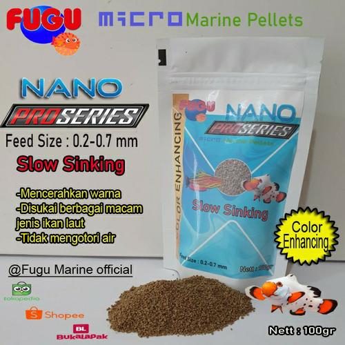 Gambar Pelet ikan laut marine nano slow sinking 100gr dari FUGU MARINE OFFICIAL Jakarta Utara Tokopedia
