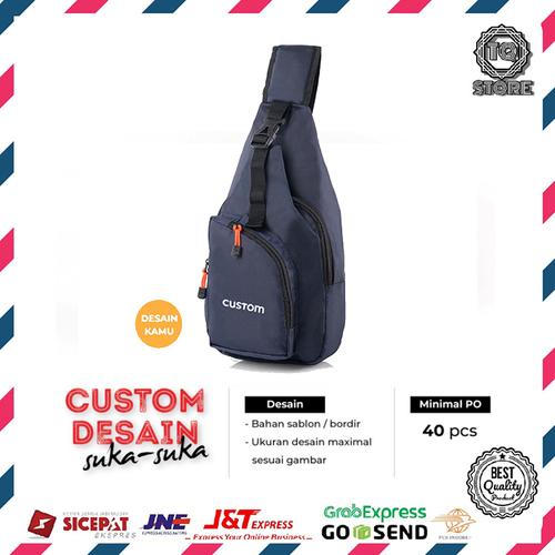 Foto Produk Custom Tas Selempang Sling bag Design Logo Brand Sendiri Bebas Custom dari TQSTORE9