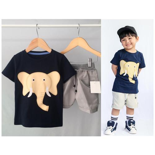 Foto Produk Setelan anak cowo biru navy gajahh size 1,2,3tahun murah - size 1 dari baby smile