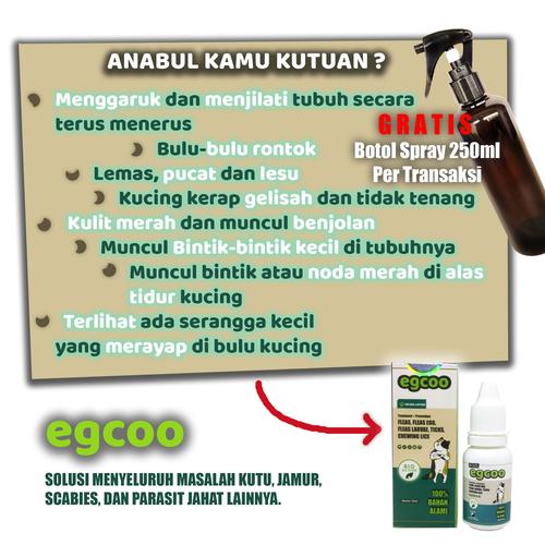 Foto Produk EGCOO - Obat Kutu Jamur Scabies Bulu Kucing Kitten Hamil Menyusui dari Obat Kutu Kucing Alami