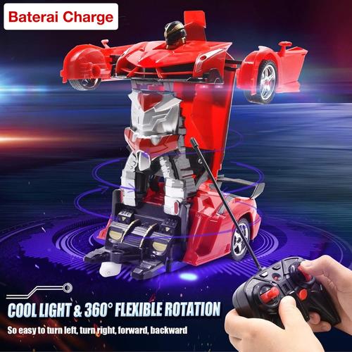 Foto Produk MAINAN RC MOBIL ROBOT TRANSFORMER THE LAST KNIGHT REMOTE CONTROL - Orange dari EAZYTOYS