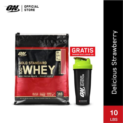 Foto Produk Optimum Nutrition 100% Gold Standard Whey 10Lbs Delicious Strawberry dari Body and Fit