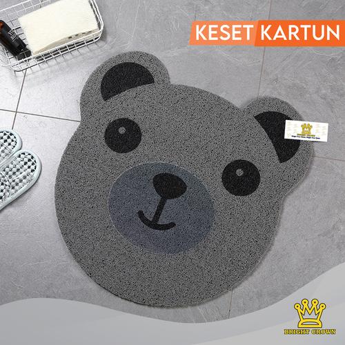 Foto Produk (KK) KESET KARAKTER MIE KARTUN LUCU UK 60 X 60CM ANTISLIP/3 motif - beruang abu-abu dari Bright Crown Official