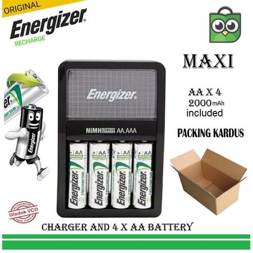 Foto Produk Energizer Charger + Battery AA 1.2 v 2000mAh 4pcs dari Glodok VCD