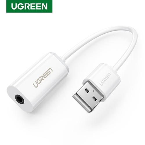 3.5mm Sound Card Adapter Hifi White 