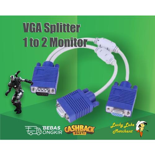 Promo VGA SPLITTER MALE DUAL OUTPUT 