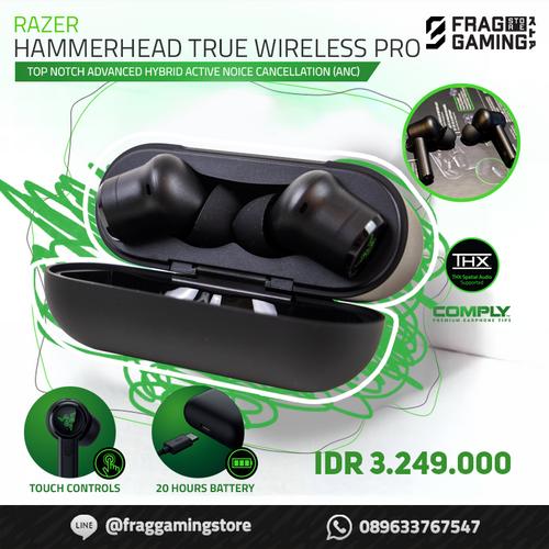 Jual Razer Hammerhead True Wireless TWS PRO Black Earbuds Gaming