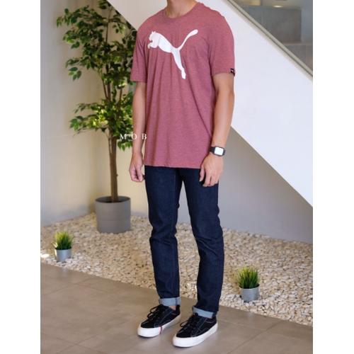 burgundy puma tee