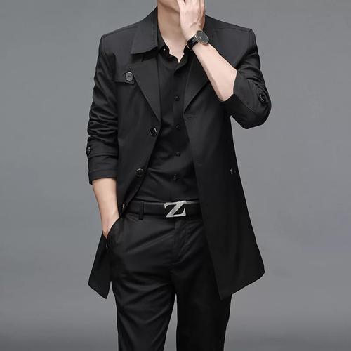 Gambar jas pria/long coat/blezer pria/jas panjang pria /jubah panjang - Hitam, S dari Berkah-Jaket Kab. Garut Tokopedia
