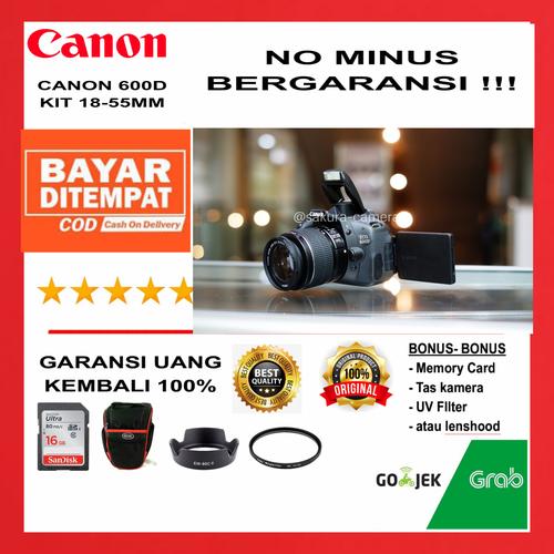 Foto Produk Canon 600d kit 18-55mm - 600d + 18-55mm dari SAKURA CAMERA