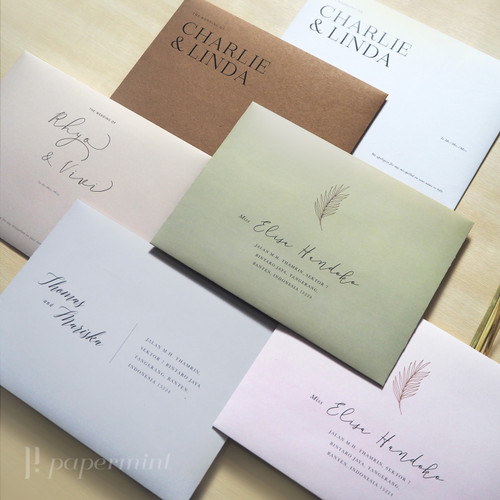 Jual Personalized Invitation Envelope, Custom Amplop Wedding Jakarta Barat Papermint
