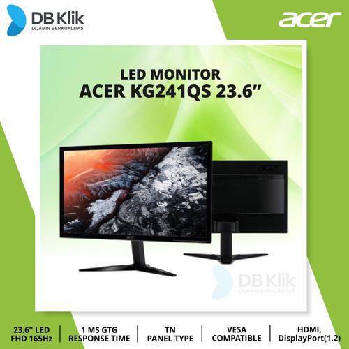 Gambar LED Monitor ACER KG241QS 23.6 Inch 165Hz Full HD HDMI Display Port dari dbclick Kota Surabaya Tokopedia