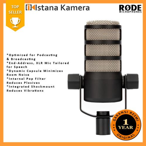 Foto Produk Rode PodMic Dynamic Podcasting Microphone dari Istana Kamera Official