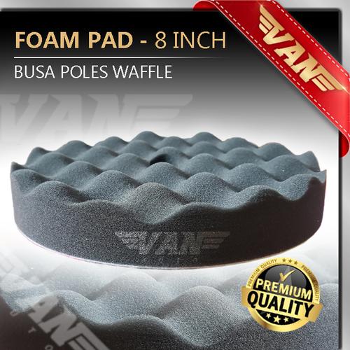 Foto Produk Busa Poles 8 inch Waffle / Foam Pad 8 inch Gelombang / Satuan - Hijau/Polishing dari VANAUTO