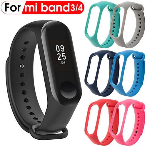 Foto Produk Silicone Strap Wrist Case Xiaomi Mi Band 3 - 4 - Casing Black Soft Ori - Hitam dari Logay Accessories