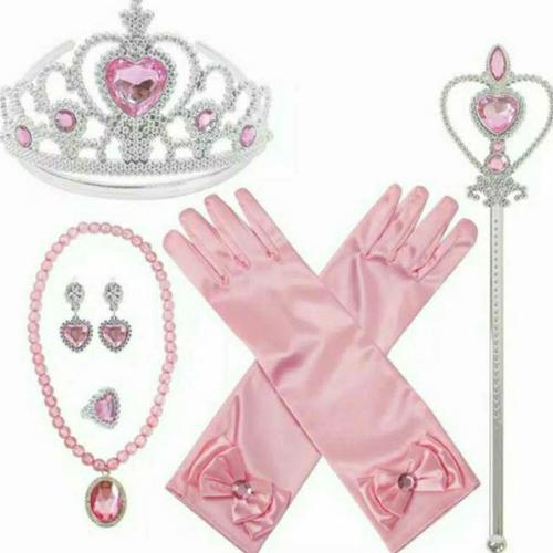 Foto Produk aksesoris pincess anak mahkota dyl set 5 in 1 - pink muda dari baby&kids'shop