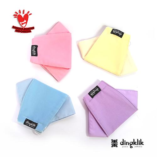 Foto Produk Masker 3D Kain 3 Ply WARNA - Merah Muda, HEADLOOP dari Dingklik collection